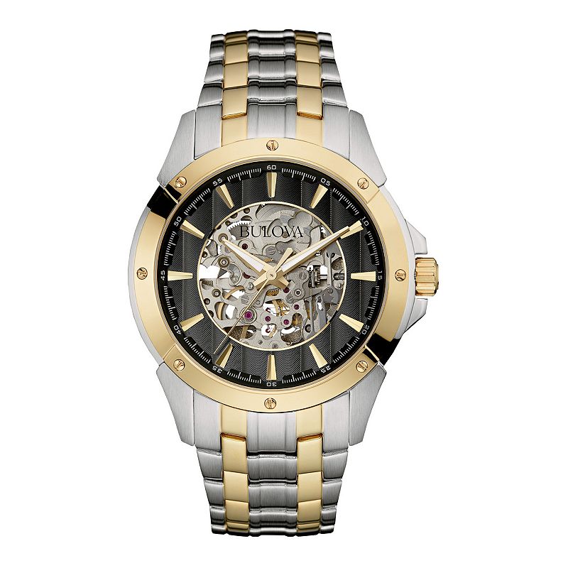 Bulova Men's Automatic Two-Tone Watch - 98A146, Size: 9"