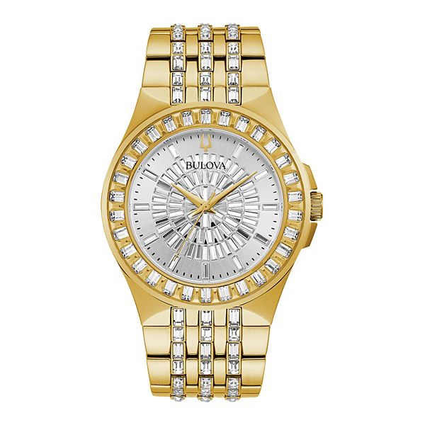 Bulova Men's Gold-Tone Crystal Watch - 98A239