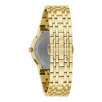 Bulova Men's Gold-Tone Diamond Accent Watch - 97D127