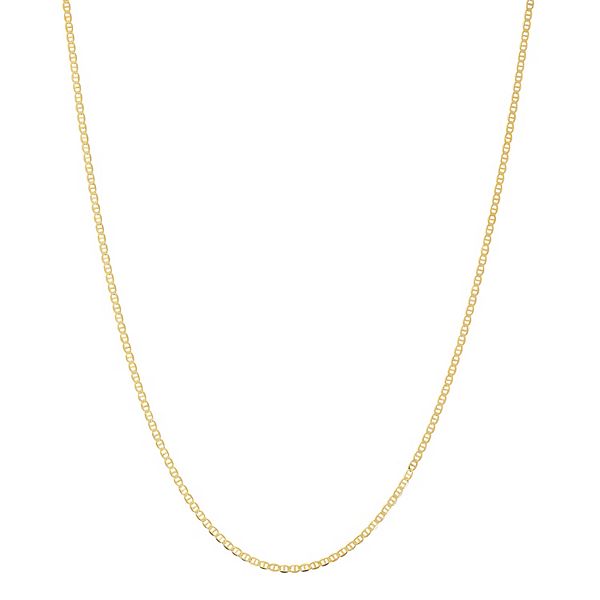 Danecraft 24k Gold Over Silver Flat Link Chain Necklace