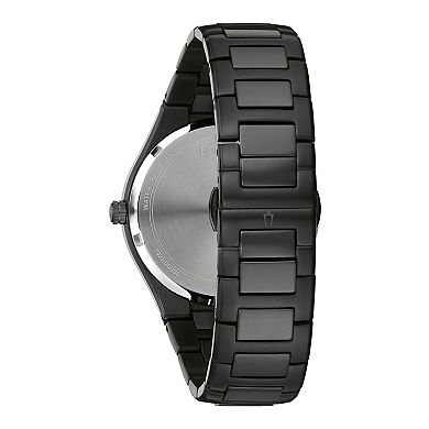 Bulova Men's Classic Black Stainless Steel Watch - 98C129