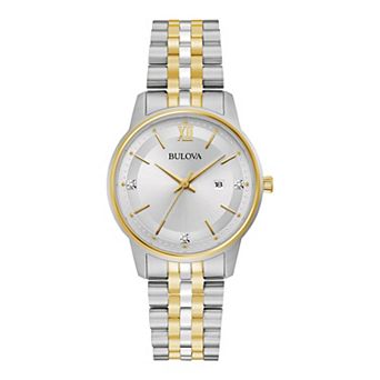 Bulova Women's Two-Tone Diamond Accent Watch - 98P197
