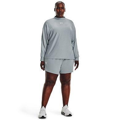 Plus Size Under Armour Rival Terry Oversized Crew Top