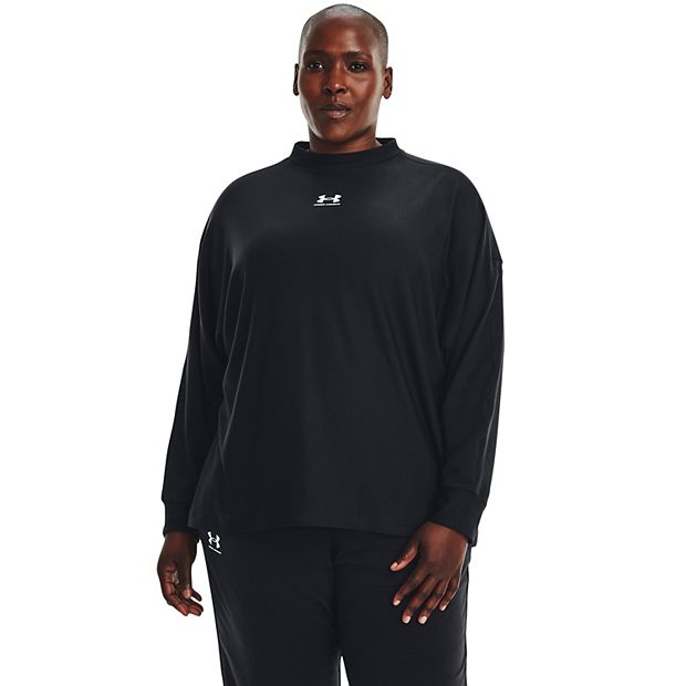 Plus Size Under Armour Rival Terry Oversized Crew Top
