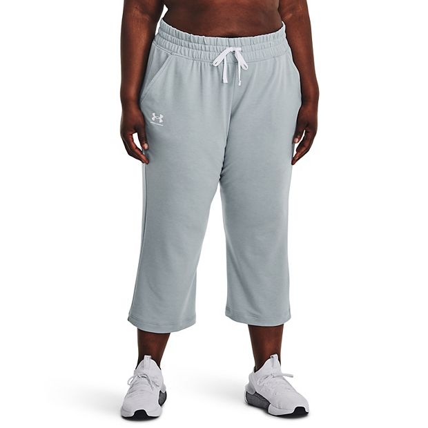 Plus Size Under Armour Rival French Terry Flare Crop Pants