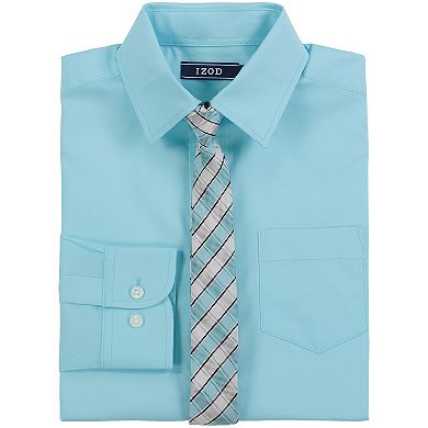 Boys 4-20 IZOD Stretch Button-Down Shirt & Tie Set