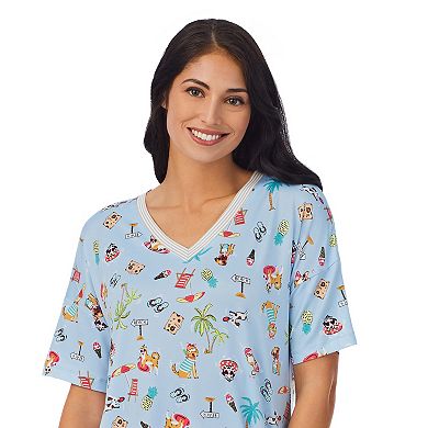 Women's Cuddl Duds® Short Sleeve Pajama Top and Bermuda Pajama Shorts Sleep Set