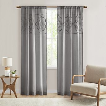Madison Park 2-pack Luna Cotton Light Filtering Rod Pocket Window Curtains