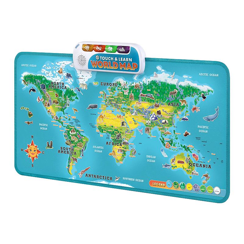18766347 LeapFrog Touch & Learn World Map, Multicolor sku 18766347