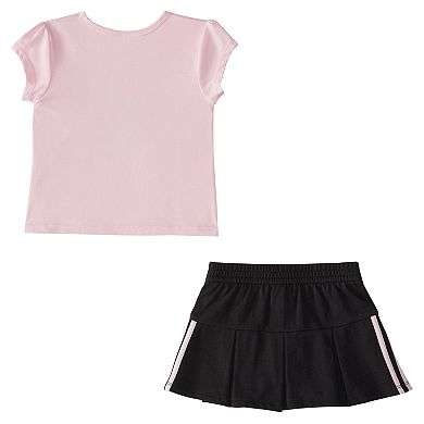 Baby & Toddler Girl Adidas Short Sleeve Tee & Pleated Skort Set