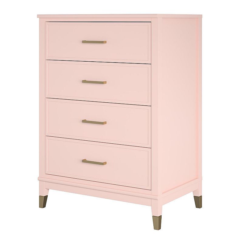 CosmoLiving by Cosmopolitan Westerleigh 4-Drawer Dresser, Pink