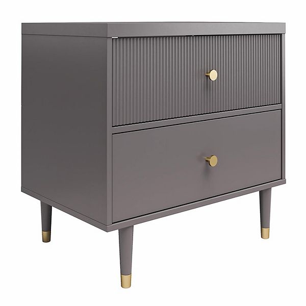 CosmoLiving by Cosmopolitan 27.5" x 18" Elizabeth Nightstand - Gaphite Gray
