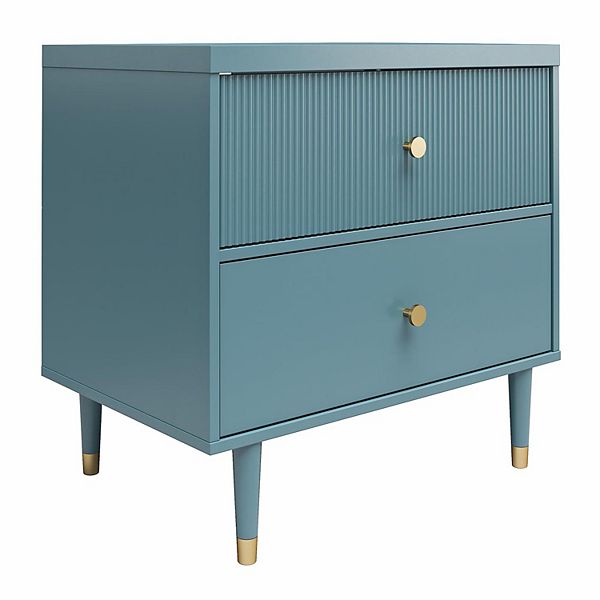 CosmoLiving by Cosmopolitan 27.5" x 18" Elizabeth Nightstand - Smoke Blue