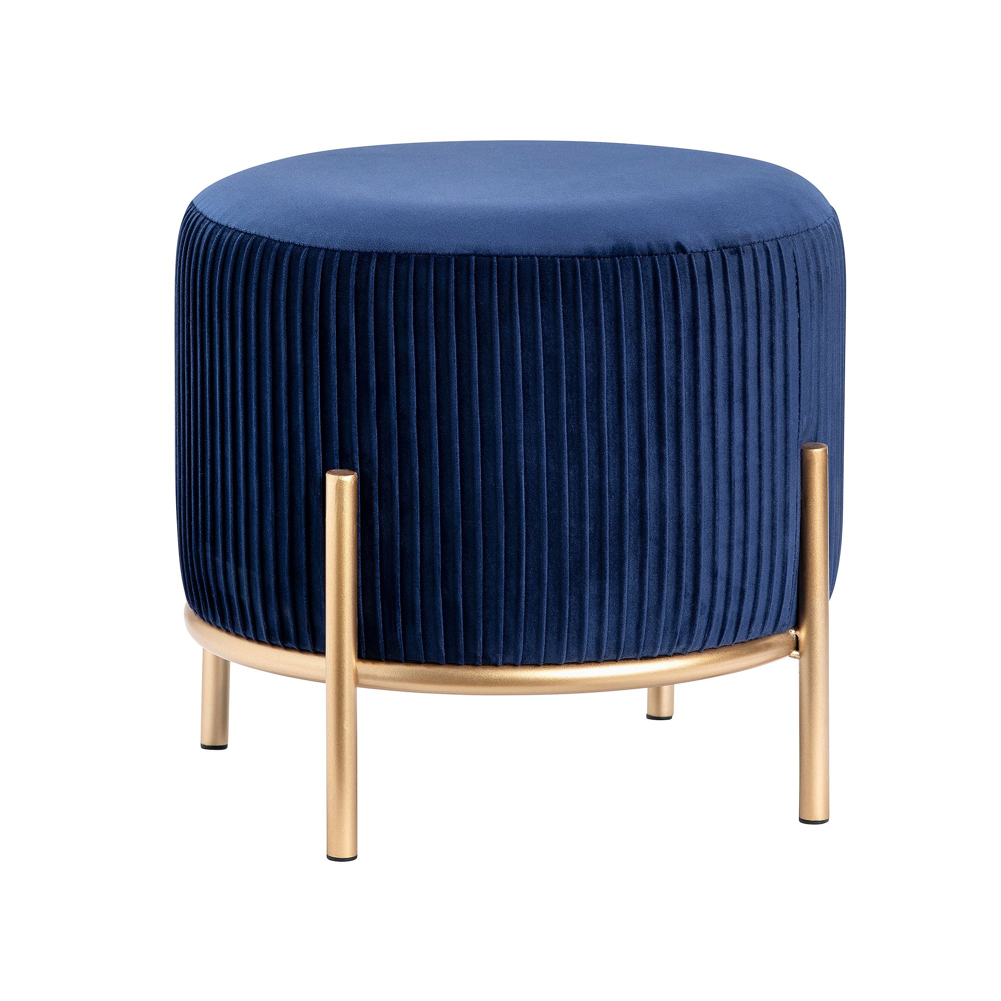 Marley Navy Blue Velvet Stool