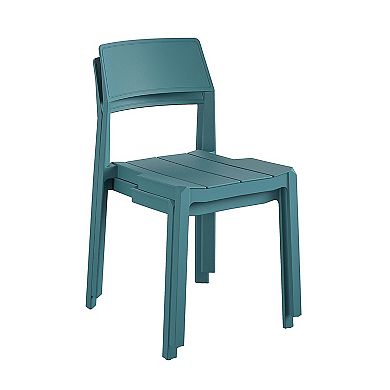 Novogratz Poolside Collection Chandler Indoor / Outdoor Stacking Dining Chair 2-piece Set