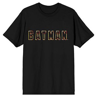Men's Gold Batman Letter Logo Tee