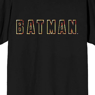 Men's Gold Batman Letter Logo Tee