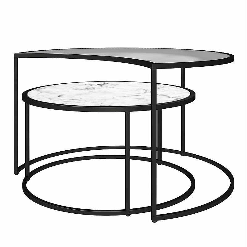 Mr. Kate Moon Phases Nesting Coffee Tables, White