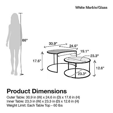 Mr. Kate Moon Phases Nesting Coffee Tables