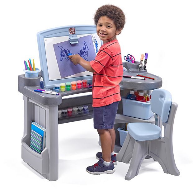 Step2 Studio Art Desk Pretend Play Set, Blue 