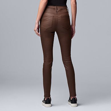 Women's Simply Vera Vera Wang Powerstretch Coated Skinny Jeans