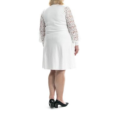 Plus Size Nina Leonard Mockneck Sweater Dress