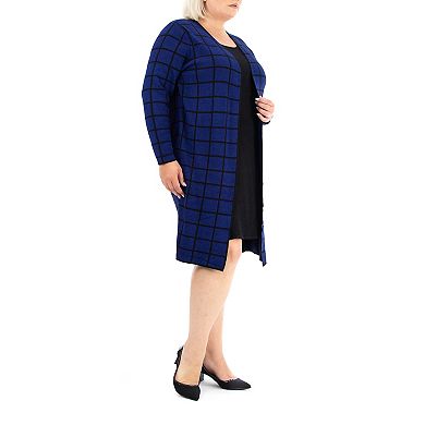 Plus Size Nina Leonard Jewelneck Sweater Dress