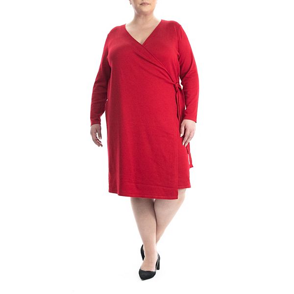 Plus Size Nina Leonard Wrap Dress