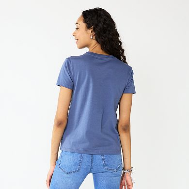 Juniors' Vans White Classic Logo Tee