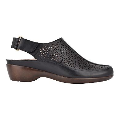 Easy Spirit Dawn Women's Perforated Leather Slingback Mules