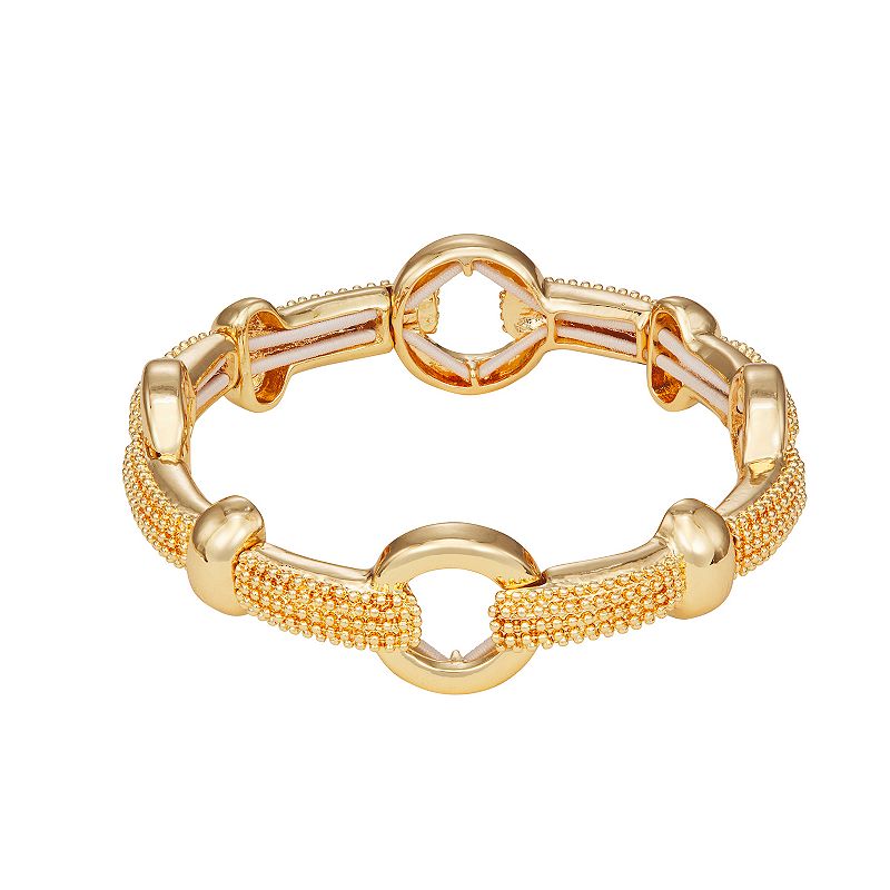 Napier Gold Tone Enchanted Stretch Bracelet, Womens