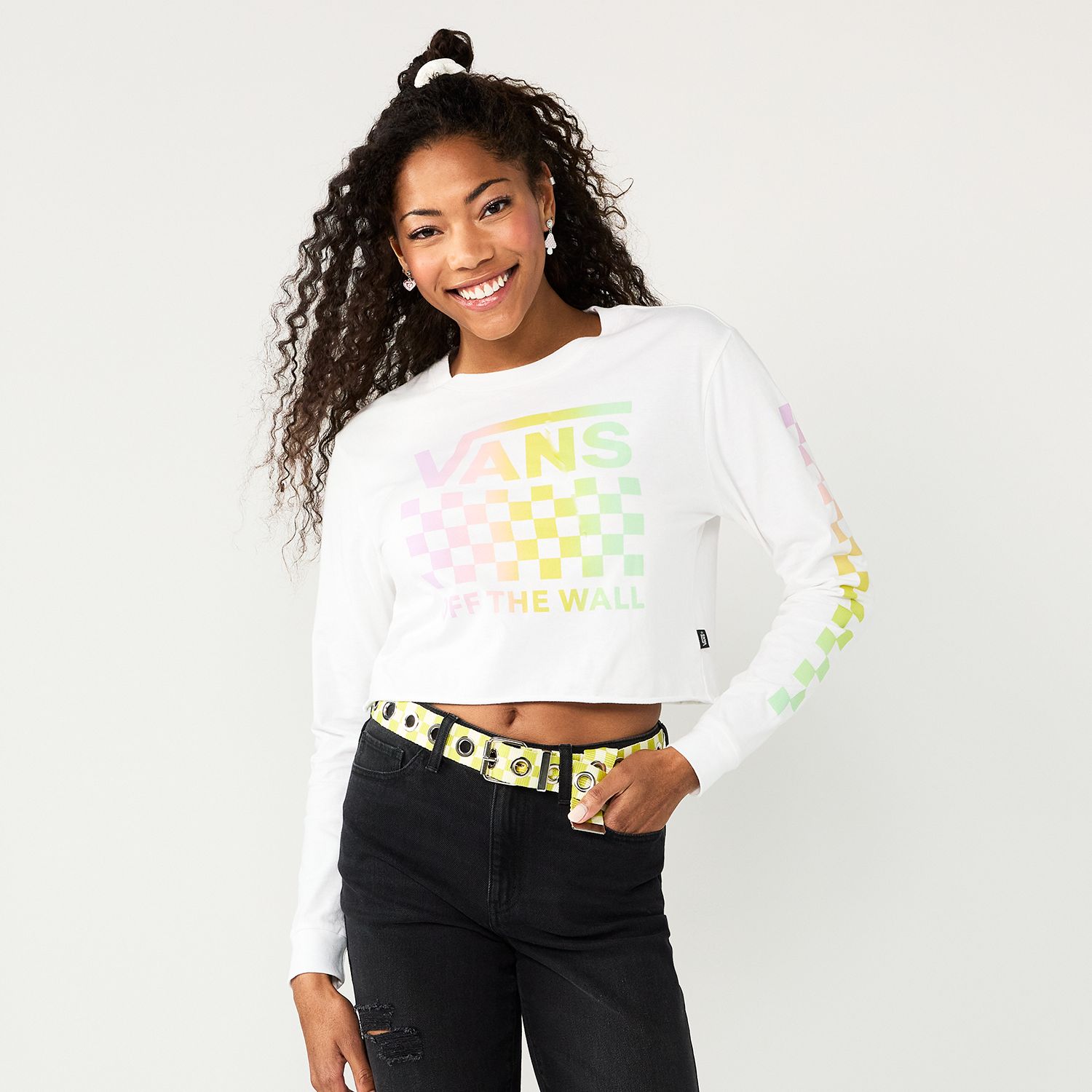 vans crop top long sleeve