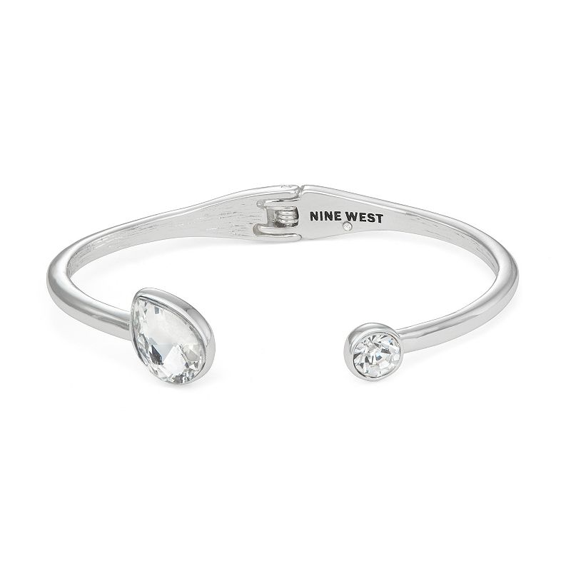 Nine West Stone Cuff Bracelet, Womens, Silver