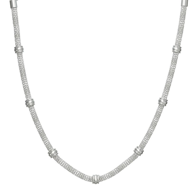 Napier Silver Tone Treasures Collar Necklace, Womens