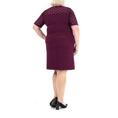 Plus Size Nina Leonard Knit Sheath Dress