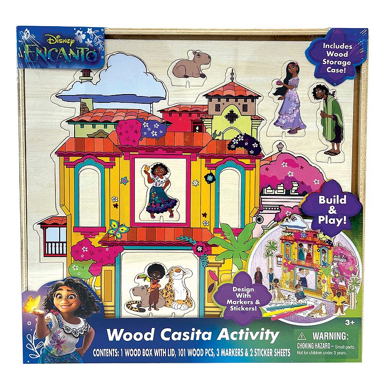 Disney's Encanto Wood Casita Activity Building Decorating Set, 11 Piece