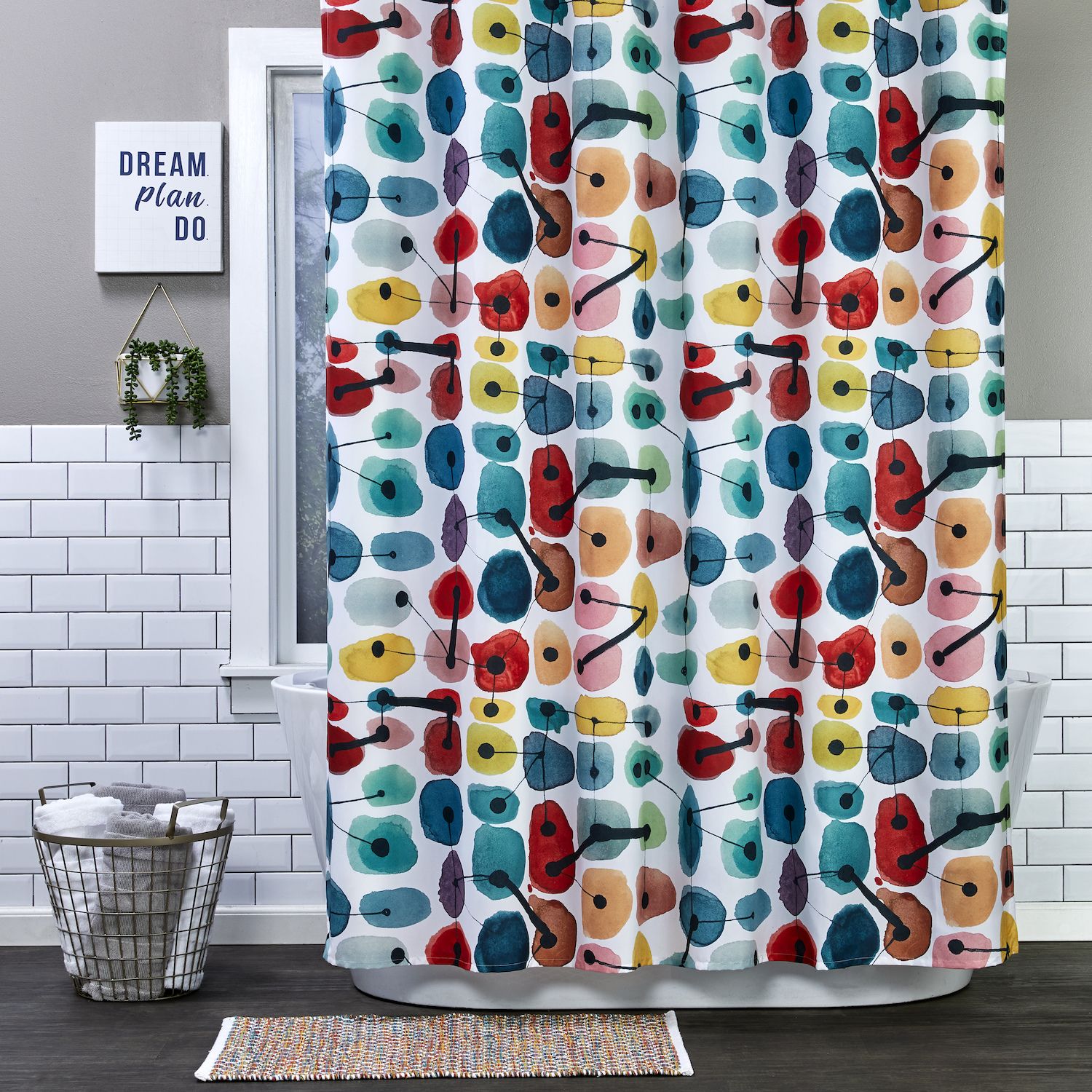 Saturday Knight Ltd Mid Century Shower Curtain   5808266 ALT