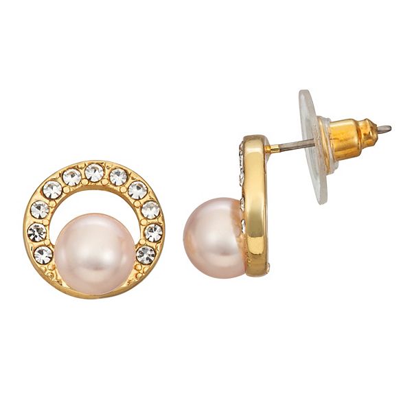 Kohls pearl stud on sale earrings