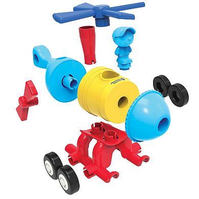 Learning Resources 1-2-3 Build It! Train-Rocket-Helicopter STEM Dexterity Building Set