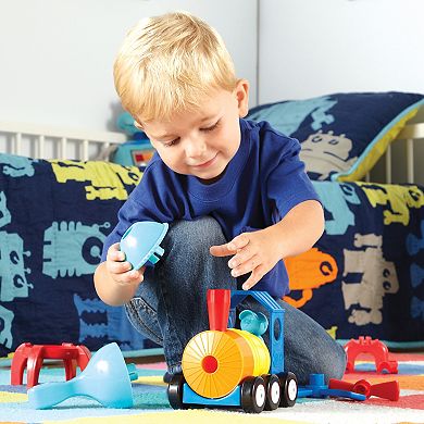 Learning Resources 1-2-3 Build It! Train-Rocket-Helicopter STEM Dexterity Building Set