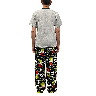 Men's The Grinch Stink Stank Stunk Pajama Set 