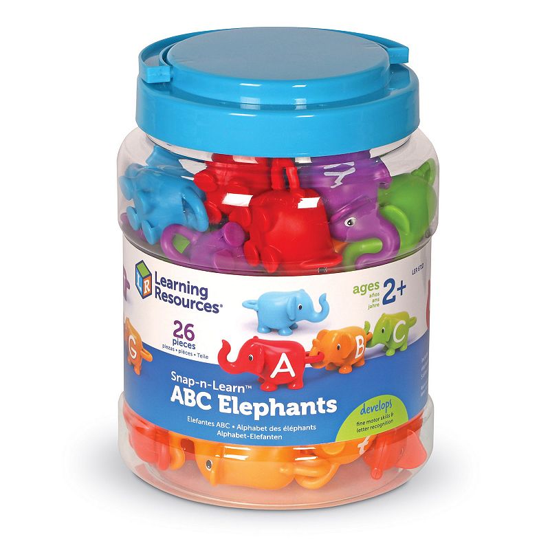 Learning Resources Snap-n-Learn ABC Elephants Early Education Toy, Multicol