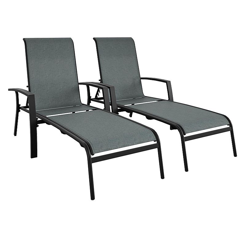 20210439 Cosco Outdoor Adjustable Aluminum Chaise Lounge Pa sku 20210439