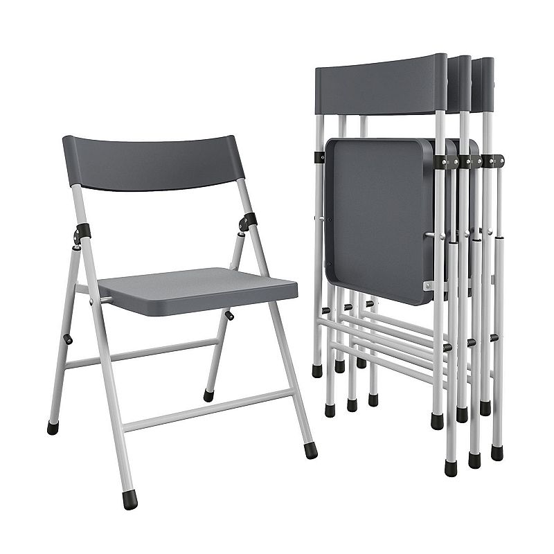 Cosco Indoor / Outdoor Kids Folding Chair 4-Piece Set, Grey