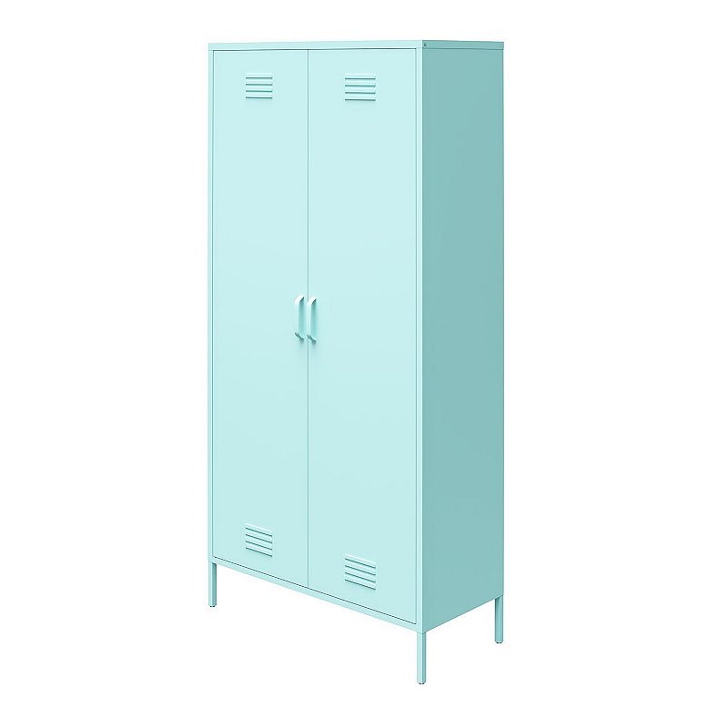 Novogratz Cache Tall 2-Door Metal Locker Cabinet, Green