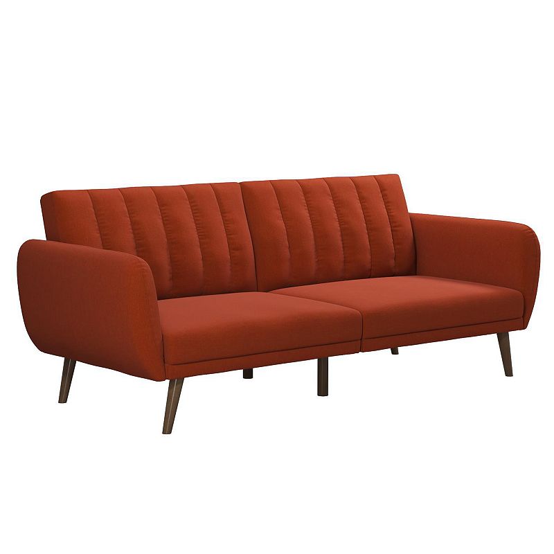 71289217 Novogratz Brittany Convertible Couch Futon, Orange sku 71289217