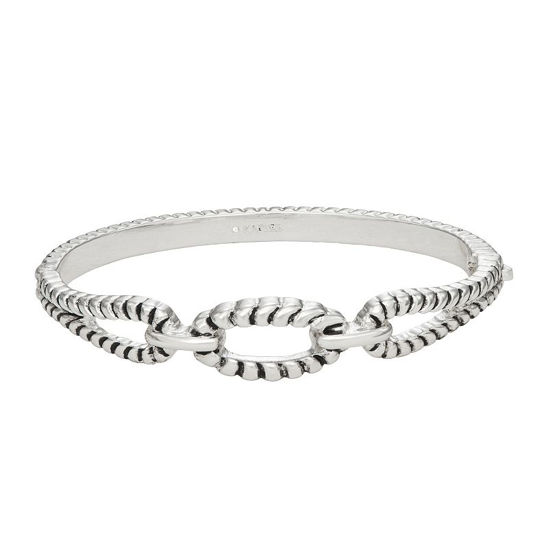 49116991 Napier Silver Tone Twist Bangle Bracelet, Womens sku 49116991
