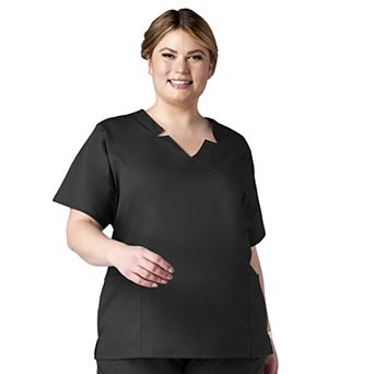 Women's Meta Labwear Notch Neck Short Sleeve Scrubs Top 15201