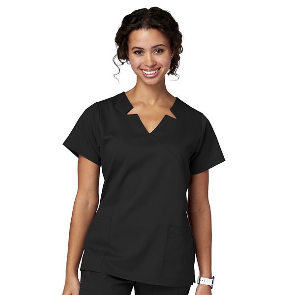 Women's Meta Labwear Notch Neck Short Sleeve Scrubs Top 15201