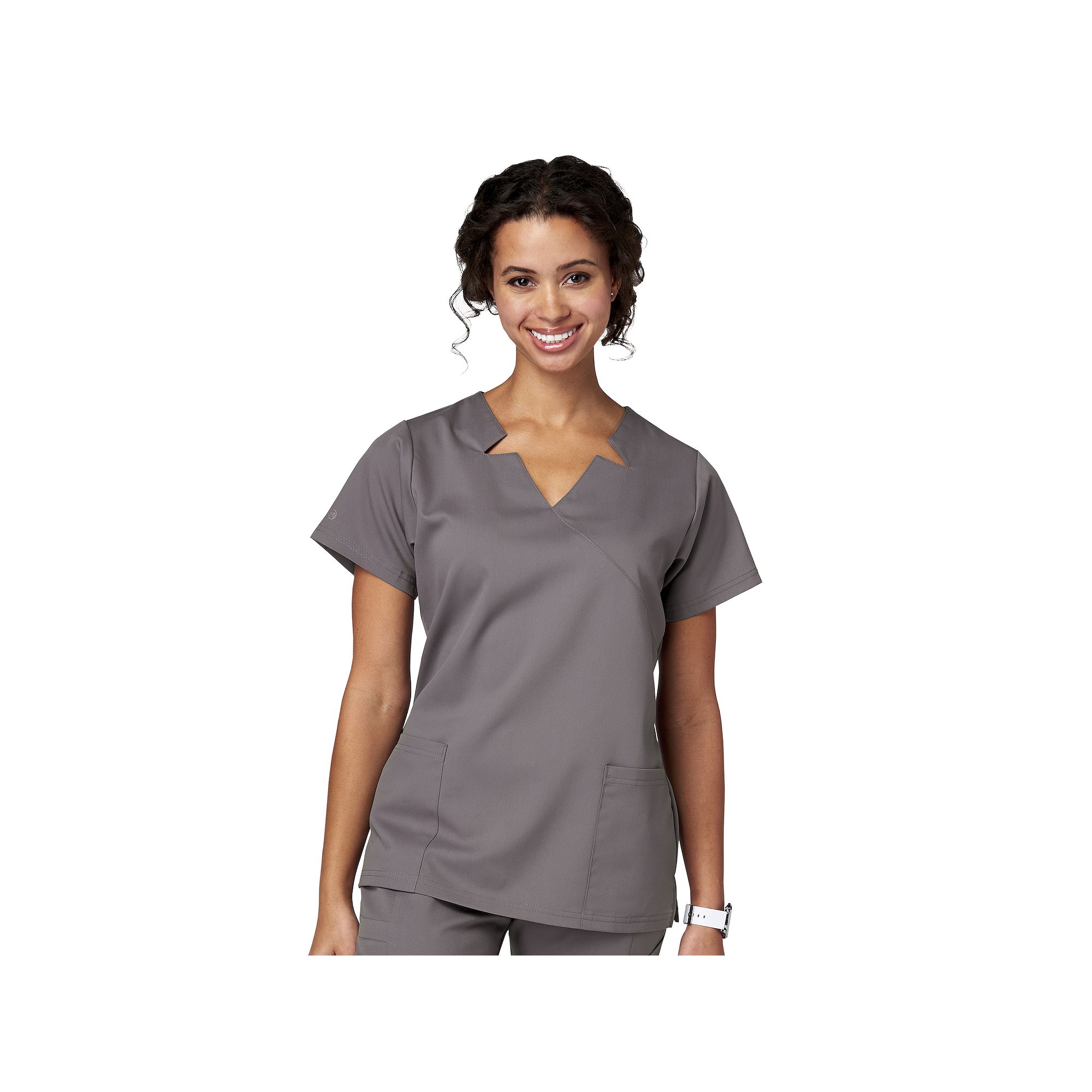 Womens Meta Labwear Notch Neck Short Sleeve Scrubs Top 15201, Size: XS, Si